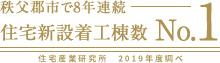 秩父年で8年連続 住宅新設着工数No.1
