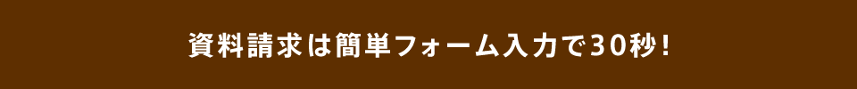 資料請求は簡単フォーム入力で30秒！